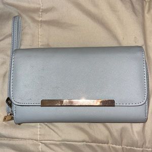 Charlotte Russe pastel blue wristlet